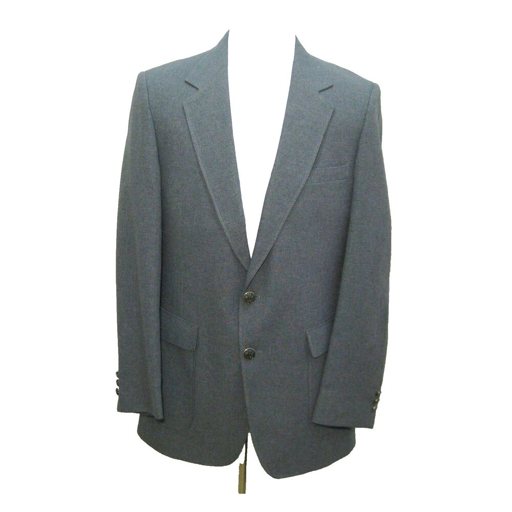 Edgeworth Gray Blazer Mens Size 42L 2 Button Sport Coat Suit Jacket Made in USA